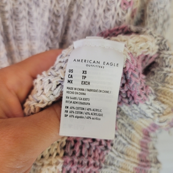 AMERICAN EAGLE CHUNKY KNIT SWEATER, SZ XS - Picture 7 of 10
